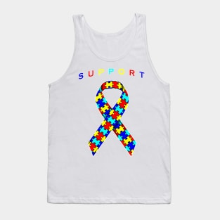 Autism Awareness Ribbon Tank Top